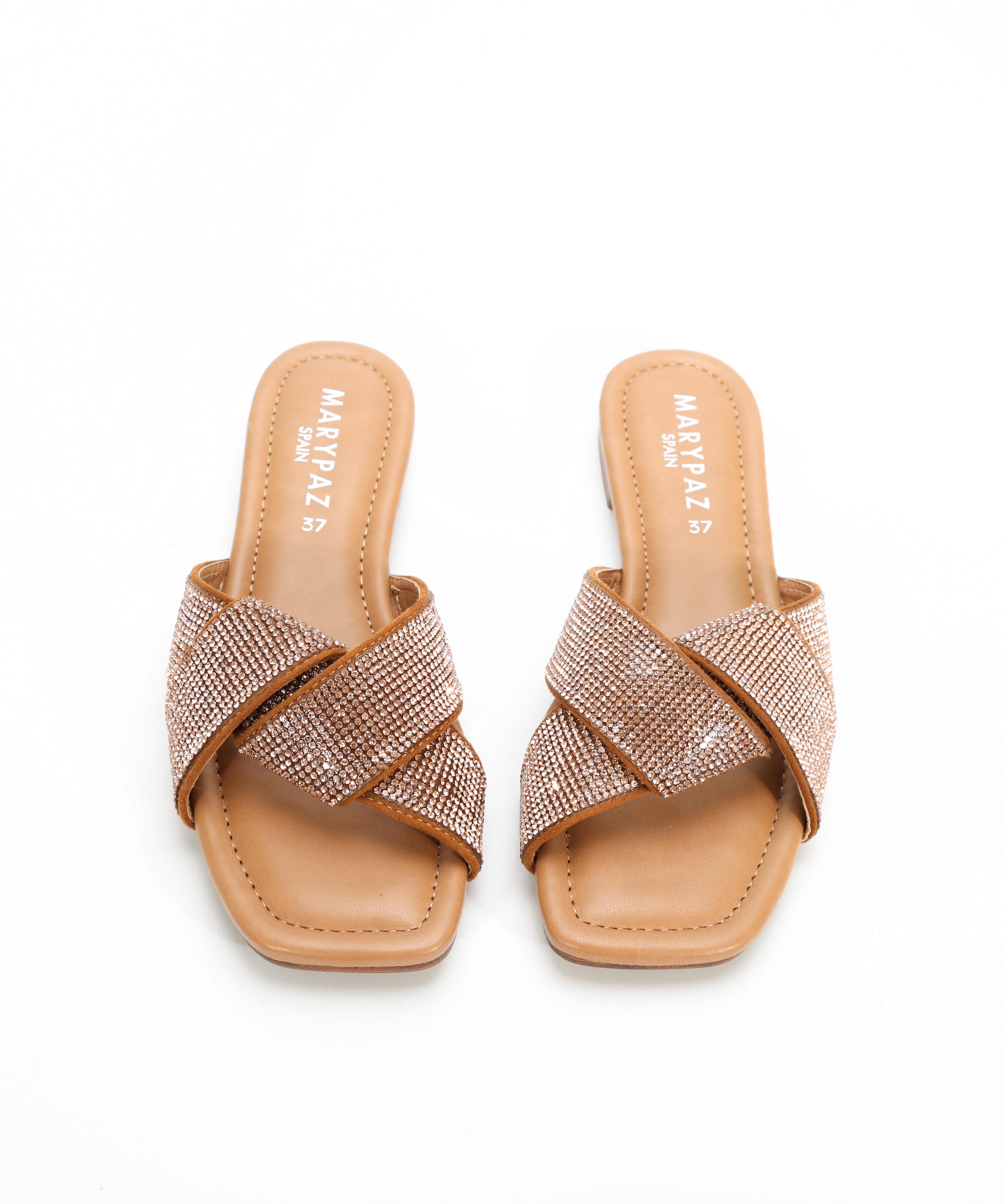 Sand&aacute;lia plana strass